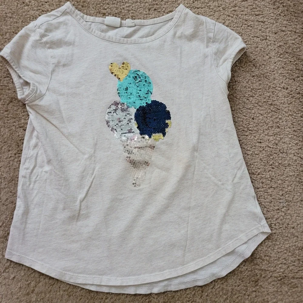 Gap Hanna Andersson SO Size 12 Kids‎ Tops Bundle Sequin Ice Cream Floral Stripe